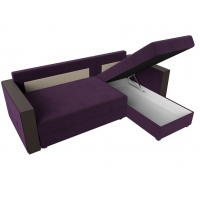 Угловой диван Валенсия Лайт (велюр фиолетовый) - Изображение 4